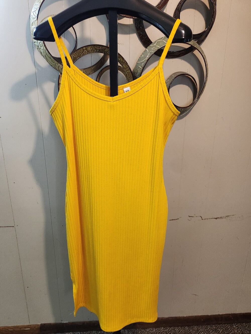 It'S Gold Ribbed Knit Sundress